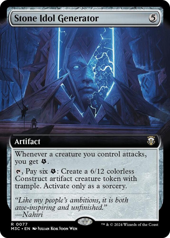 Stone Idol Generator (Extended Art) (Ripple Foil) [Commander: Modern Horizons 3] 77
