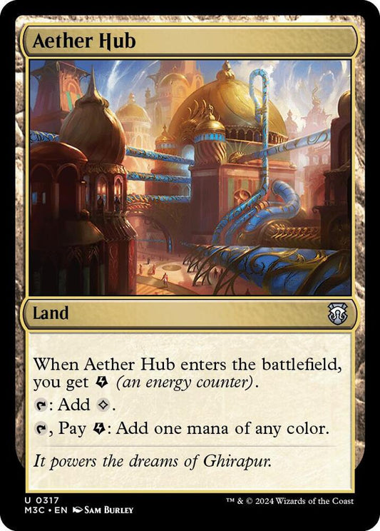 Aether Hub (Ripple Foil) [Commander: Modern Horizons 3] 317