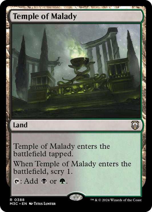 Temple of Malady (Ripple Foil) [Commander: Modern Horizons 3] 388