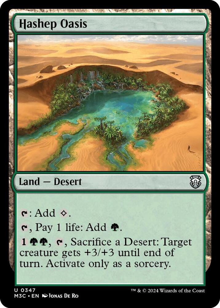 Hashep Oasis (Ripple Foil) [Commander: Modern Horizons 3] 347