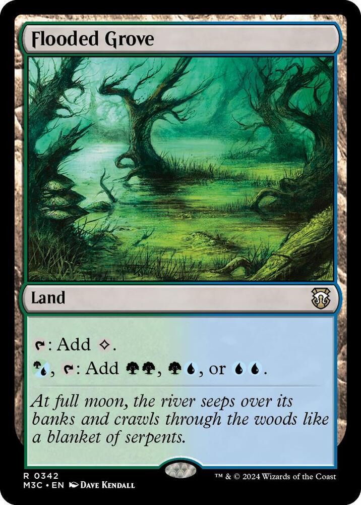 Flooded Grove (Ripple Foil) [Commander: Modern Horizons 3] 342