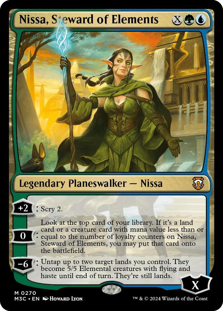 Nissa, Steward of Elements (Ripple Foil) [Commander: Modern Horizons 3] 270