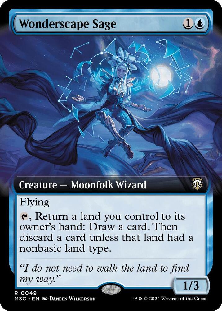 Wonderscape Sage (Extended Art) (Ripple Foil) [Commander: Modern Horizons 3] 49