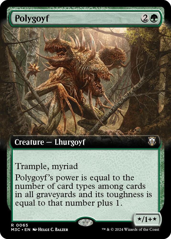 Polygoyf (Extended Art) (Ripple Foil) [Commander: Modern Horizons 3] 65