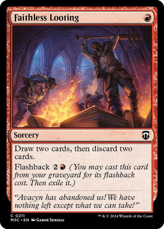 Faithless Looting (Ripple Foil) [Commander: Modern Horizons 3] 211