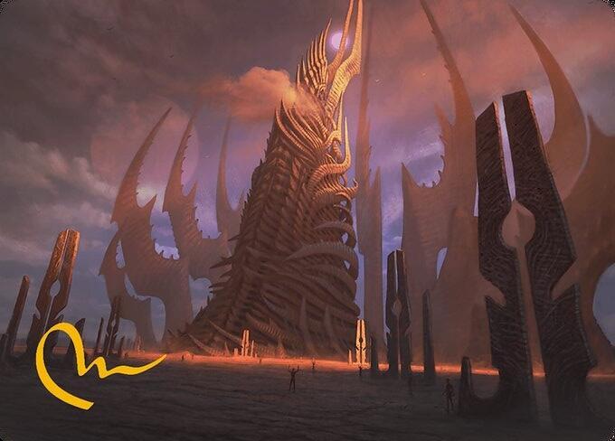 Phyrexian Tower Art Card (Gold-Stamped Signature) [Art Series: Modern Horizons 3] 23