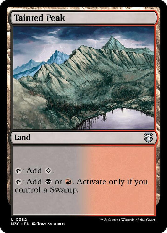 Tainted Peak (Ripple Foil) [Commander: Modern Horizons 3] 382
