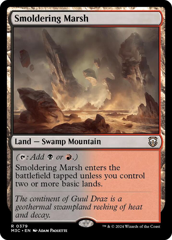 Smoldering Marsh (Ripple Foil) [Commander: Modern Horizons 3] 379
