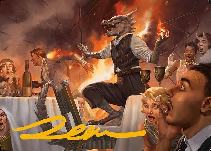 Party Thrasher Art Card (Gold-Stamped Signature) [Art Series: Modern Horizons 3] 6