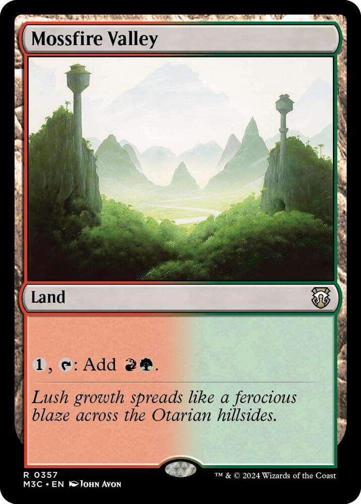 Mossfire Valley (Ripple Foil) [Commander: Modern Horizons 3] 357