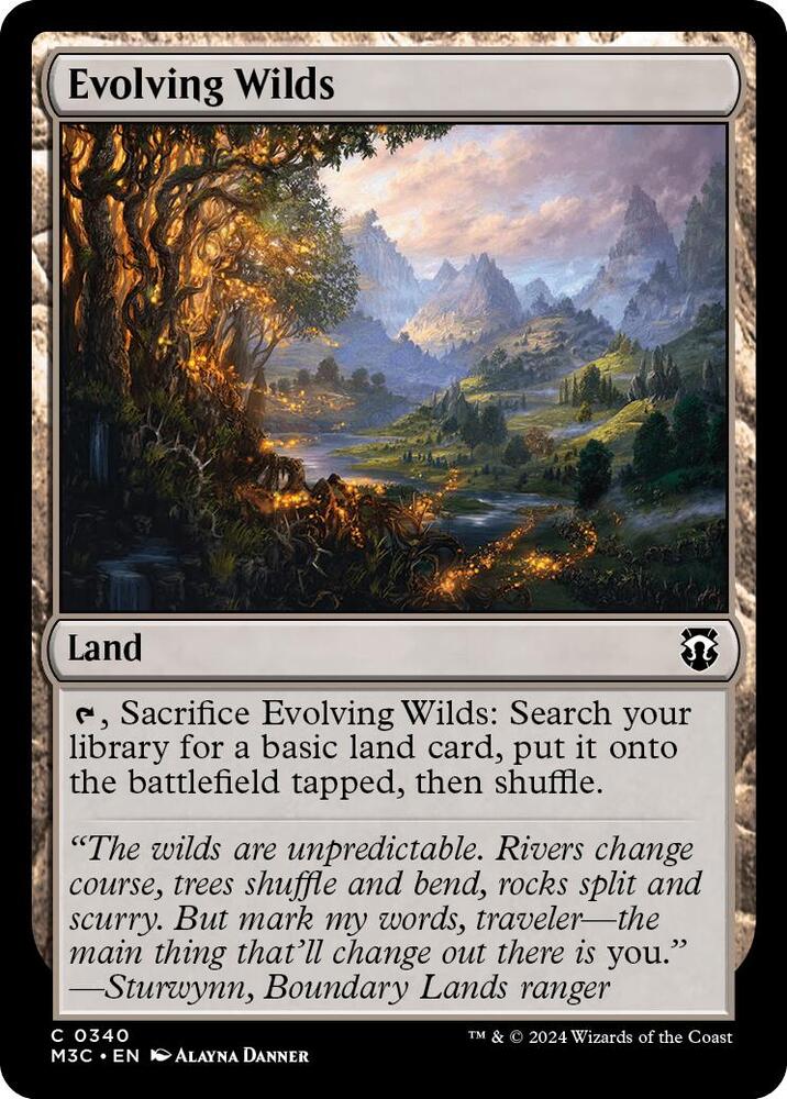 Evolving Wilds (Ripple Foil) [Commander: Modern Horizons 3] 340
