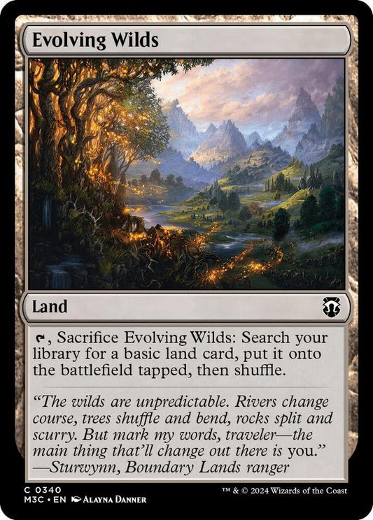 Evolving Wilds (Ripple Foil) [Commander: Modern Horizons 3] 340