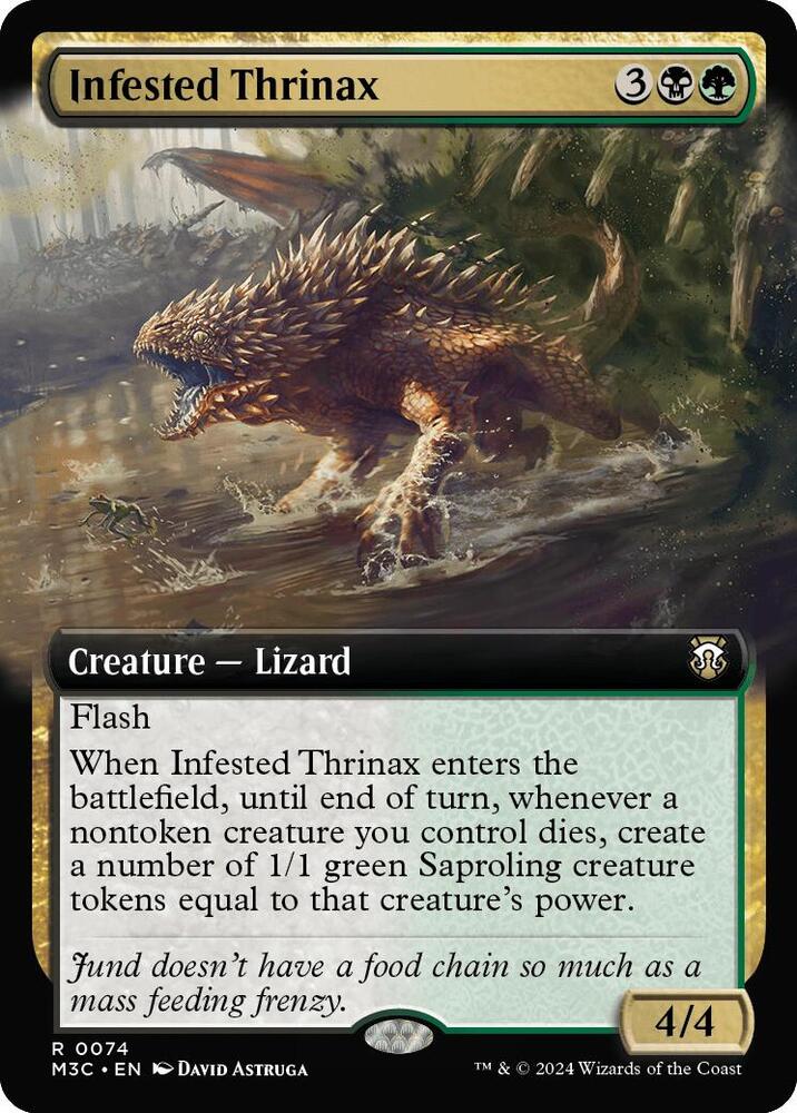Infested Thrinax (Extended Art) [Commander: Modern Horizons 3] 74