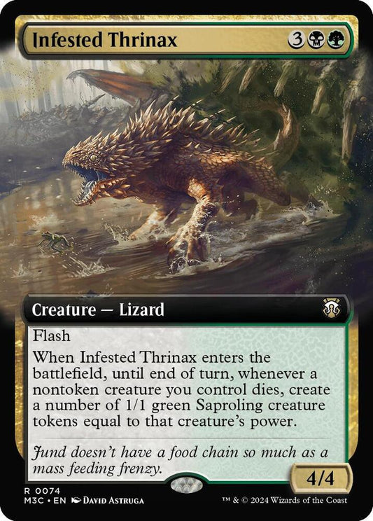 Infested Thrinax (Extended Art) (Ripple Foil) [Commander: Modern Horizons 3] 74