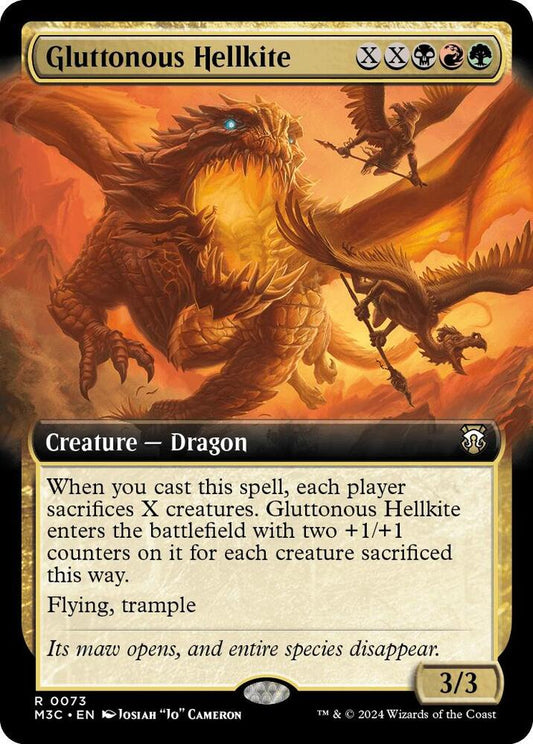 Gluttonous Hellkite (Extended Art) (Ripple Foil) [Commander: Modern Horizons 3] 73