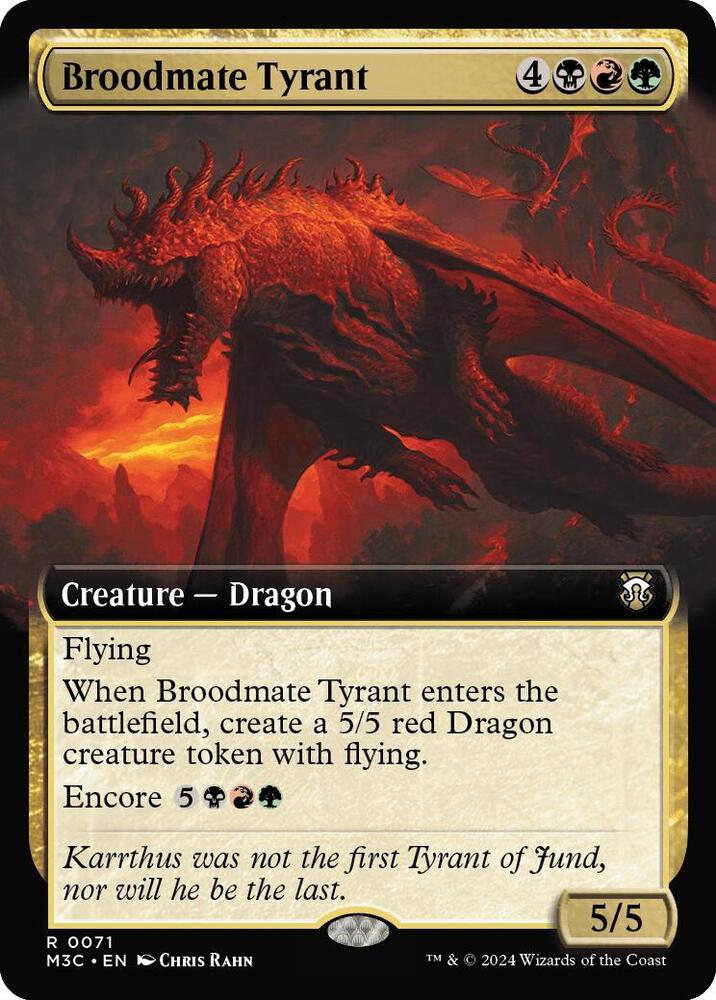 Broodmate Tyrant (Extended Art) (Ripple Foil) [Commander: Modern Horizons 3] 71
