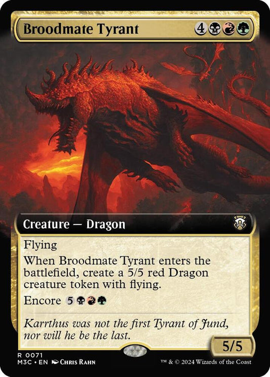 Broodmate Tyrant (Extended Art) (Ripple Foil) [Commander: Modern Horizons 3] 71
