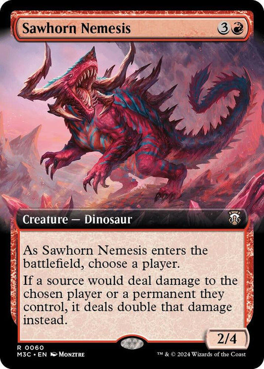 Sawhorn Nemesis (Extended Art) (Ripple Foil) [Commander: Modern Horizons 3] 60