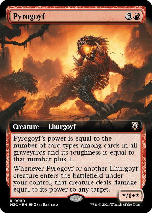 Pyrogoyf (Extended Art) (Ripple Foil) [Commander: Modern Horizons 3] 59