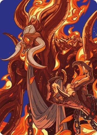 Phlage, Titan of Fire's Fury Art Card [Art Series: Modern Horizons 3] 50