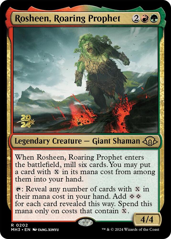 Rosheen, Roaring Prophet [Prerelease Cards] 202