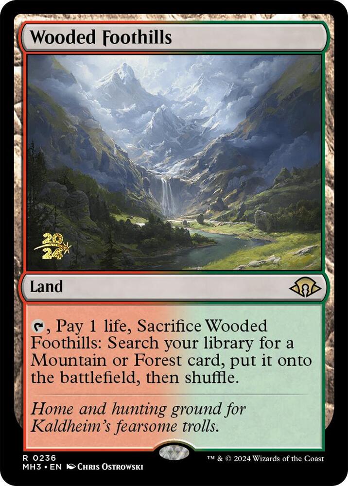Wooded Foothills [Prerelease Cards] 236