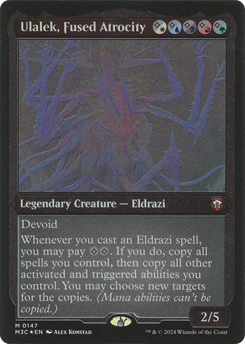 Ulalek, Fused Atrocity (Display Commander) - Thick Stock [Commander: Modern Horizons 3] 147