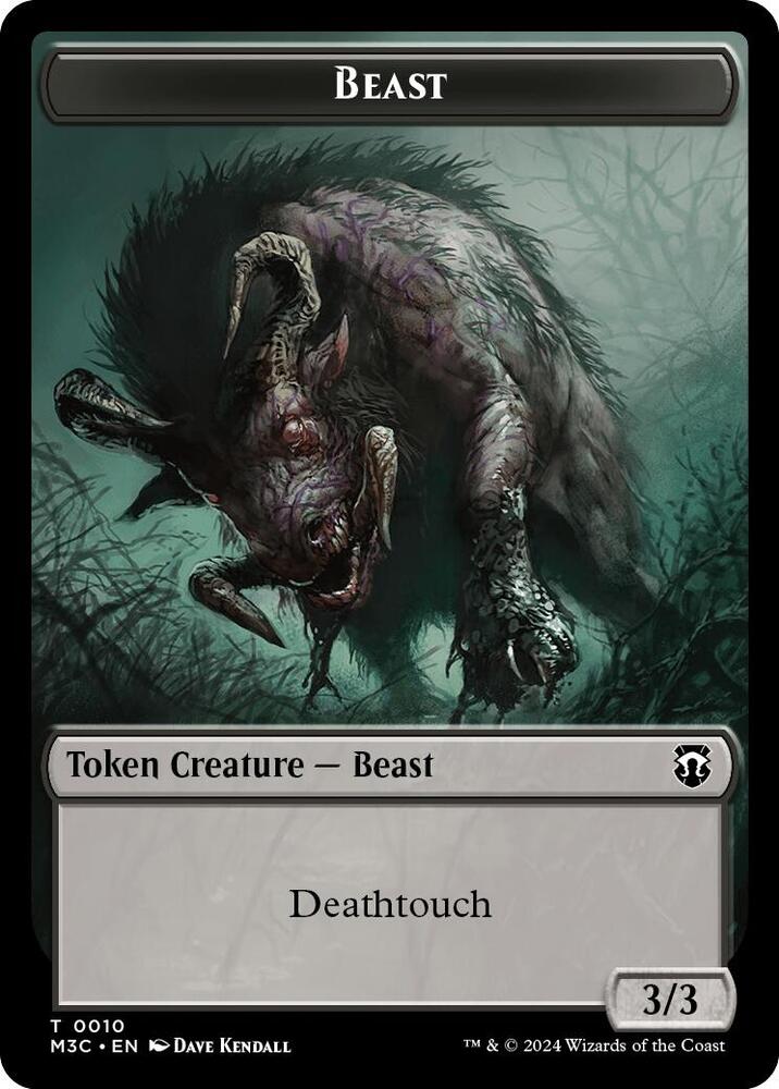 Beast (0010) // Shapeshifter (0008) Double-Sided Token [Commander: Modern Horizons 3] 10 // 8
