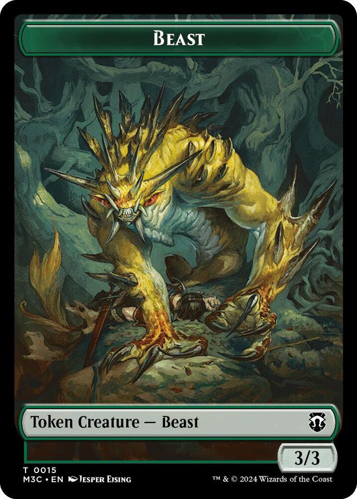 Beast (0015) // Insect (0025) Double-Sided Token [Commander: Modern Horizons 3] 15 // 25