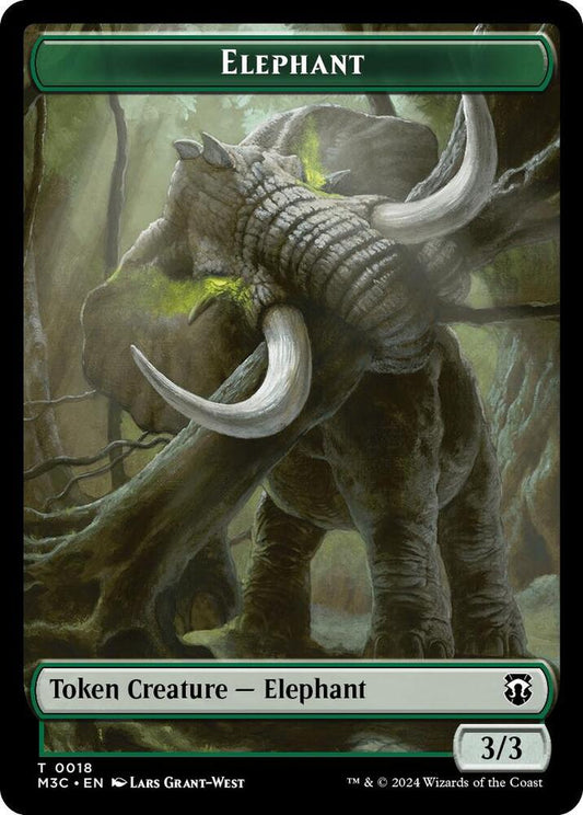 Elephant // Zombie Double-Sided Token [Commander: Modern Horizons 3] 18 // 21