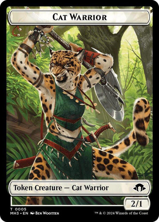 Cat Warrior // Energy Reserve Double-Sided Token [Modern Horizons 3] 5 // 36