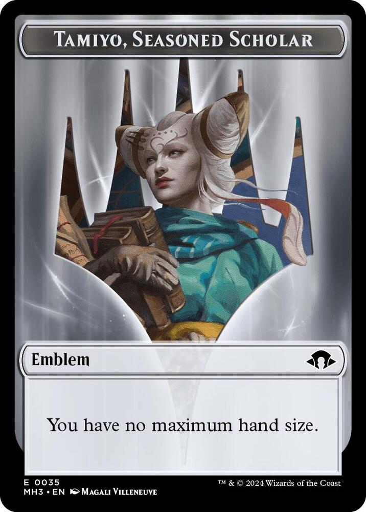 Emblem - Tamiyo, Seasoned Scholar // Energy Reserve Double-Sided Token [Modern Horizons 3] 35 // 36