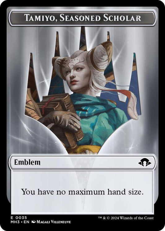 Emblem - Tamiyo, Seasoned Scholar // Energy Reserve Double-Sided Token [Modern Horizons 3] 35 // 36