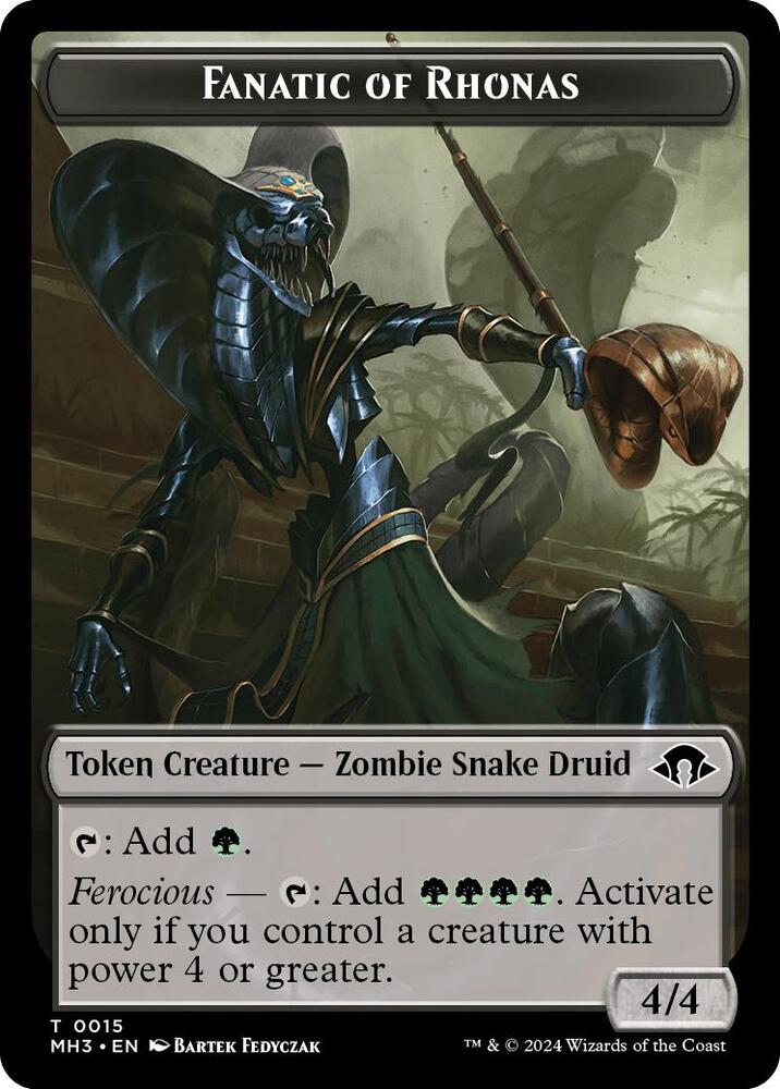 Fanatic of Rhonas // Energy Reserve Double-Sided Token [Modern Horizons 3] 15 // 36