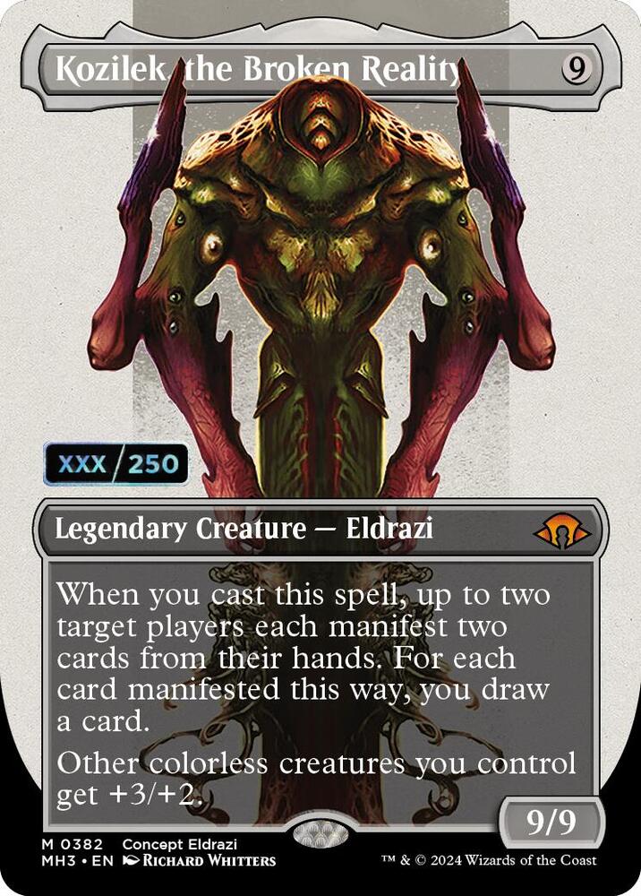 Kozilek, the Broken Reality (Borderless) (Serial Numbered) [Modern Horizons 3] 382