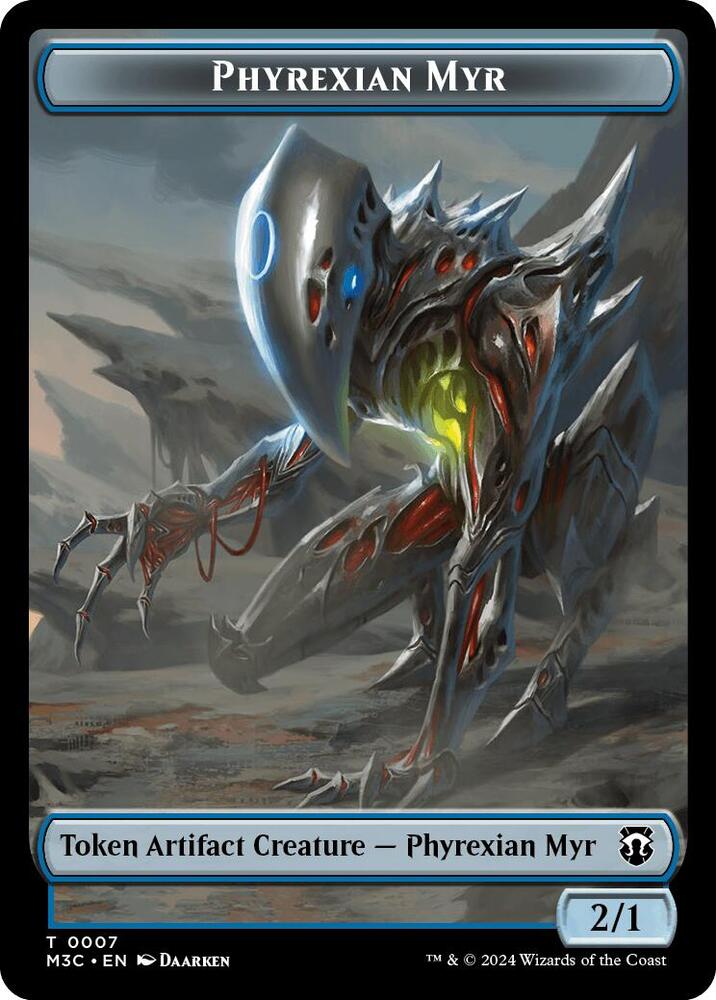 Phyrexian Myr (Ripple Foil)  // Servo Double-Sided Token [Commander: Modern Horizons 3] 7 // 33