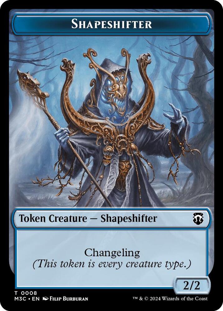 Shapeshifter (0008) (Ripple Foil) // Dragon Double-Sided Token [Commander: Modern Horizons 3] 8 // 12