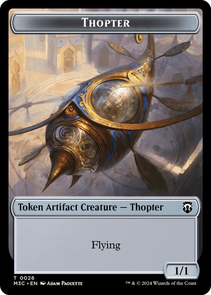 Thopter (Ripple Foil) // Copy Double-Sided Token [Commander: Modern Horizons 3] 26 // 1