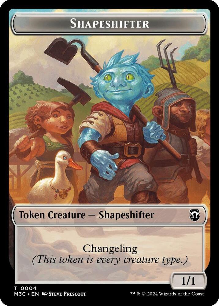 Shapeshifter (0004) (Ripple Foil) // Copy Double-Sided Token [Commander: Modern Horizons 3] 4 // 1