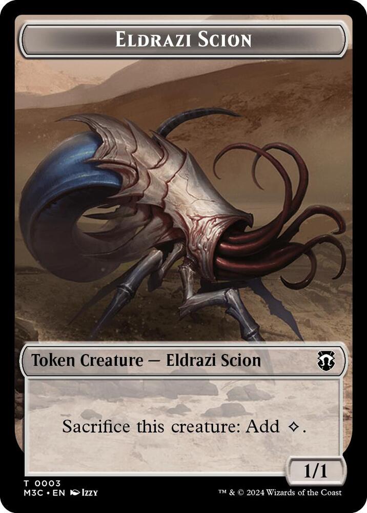 Eldrazi Scion (Ripple Foil) // Eldrazi Spawn Double-Sided Token [Commander: Modern Horizons 3] 3 // 2