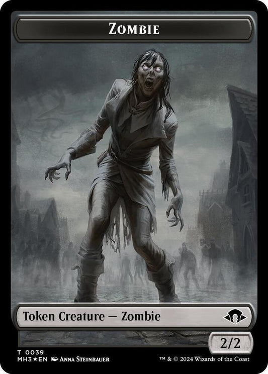 Zombie (Ripple Foil) // Insect (0027) Double-Sided Token [Modern Horizons 3] 39 // 27