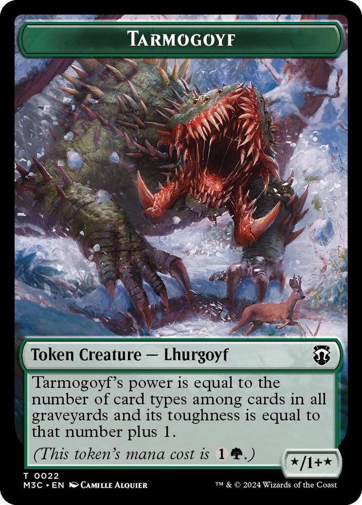 Tarmogoyf (Ripple Foil) // Saproling Double-Sided Token [Commander: Modern Horizons 3] 22 // 21