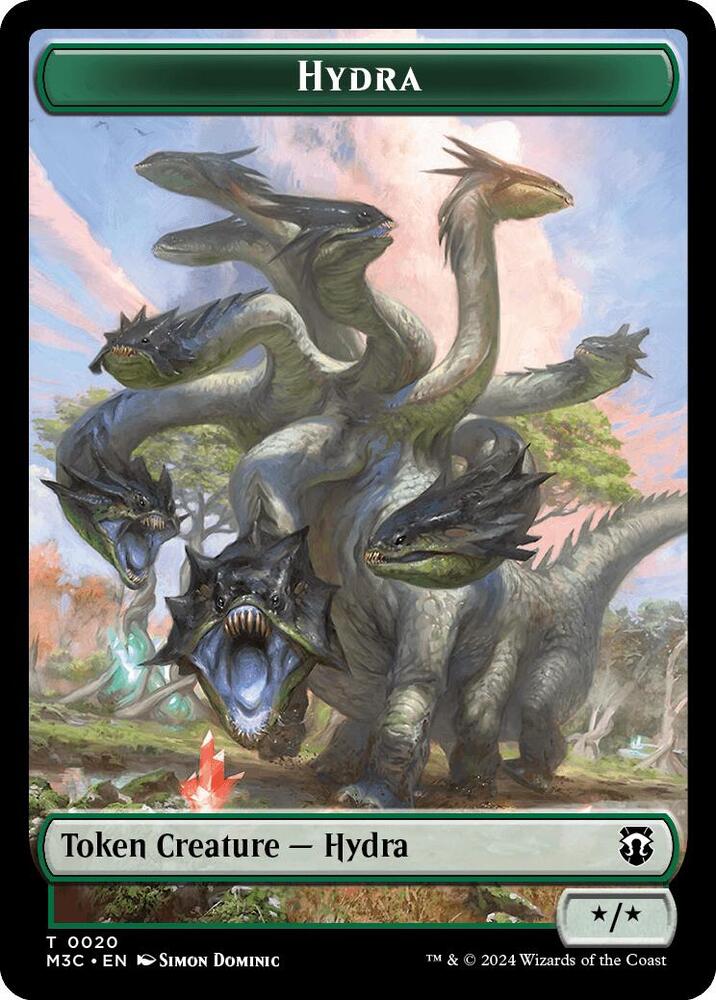 Hydra (Ripple Foil) // Boar Double-Sided Token [Commander: Modern Horizons 3] 20 // 17
