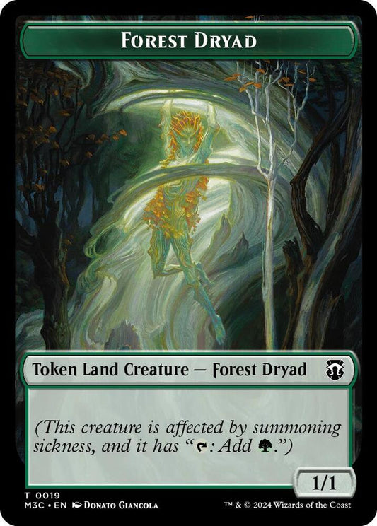Forest Dryad (Ripple Foil) // Emblem - Vivien Reid Double-Sided Token [Commander: Modern Horizons 3] 19 // 28