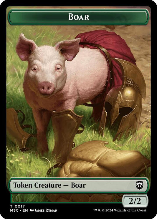 Boar (Ripple Foil) // Forest Dryad Double-Sided Token [Commander: Modern Horizons 3] 17 // 19