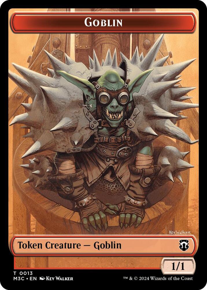 Goblin (Ripple Foil) // Tarmogoyf Double-Sided Token [Commander: Modern Horizons 3] 13 // 22