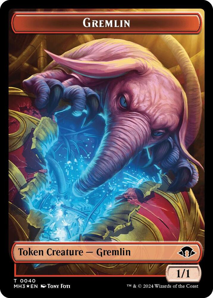 Gremlin (Ripple Foil) // Copy Double-Sided Token [Modern Horizons 3] 40 // 1