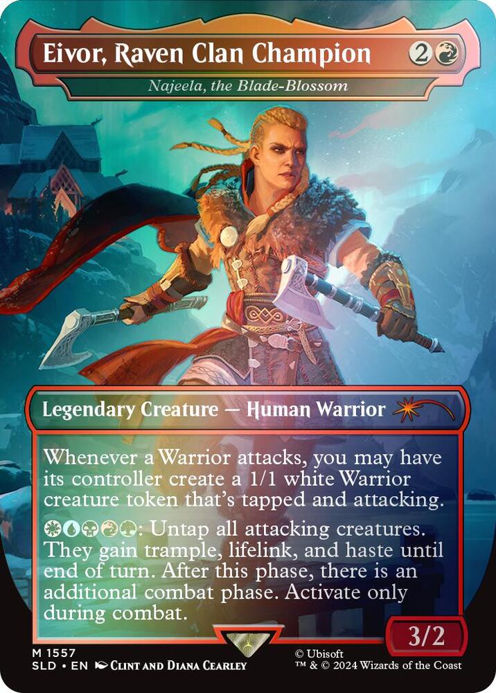Eivor, Raven Clan Champion - Najeela, the Blade-Blossom (Rainbow Foil) [Secret Lair Drop Series] 1557