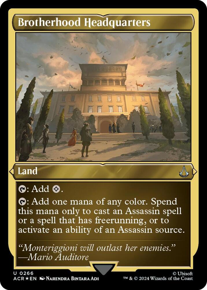 Brotherhood Headquarters (Foil Etched) [Universes Beyond: Assassin's Creed] 266