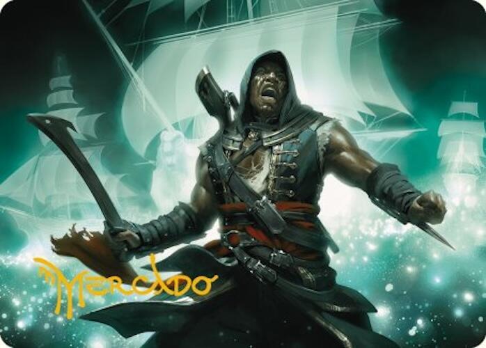 Adewale, Breaker of Chains Art Card (Gold-Stamped Signature) [Art Series: Universes Beyond: Assassin's Creed] 14